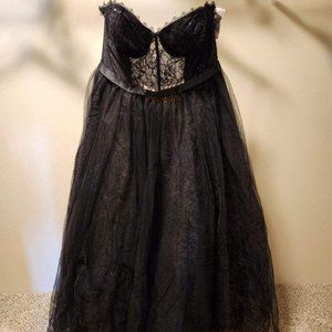 Jules and Cleo strapless sparkle illusion corset ball gown